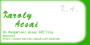 karoly acsai business card